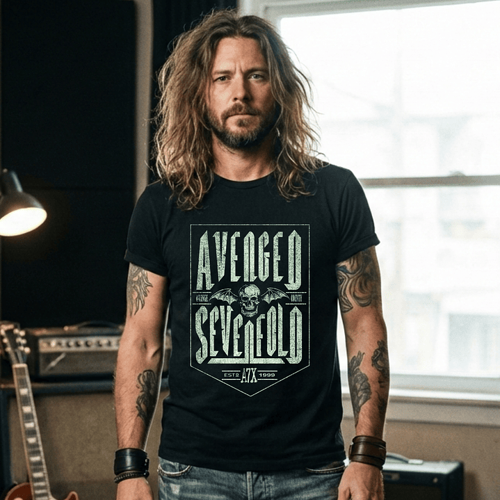 T-shirt Avenged Sevenfold Metal Edition - 100% Algodão - DTF Halftone 8