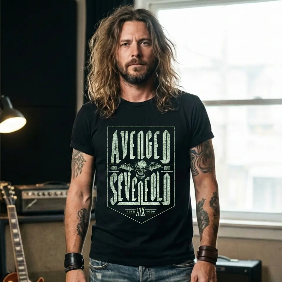 T-shirt Avenged Sevenfold Metal Edition - 100% Algodão - DTF Halftone 8