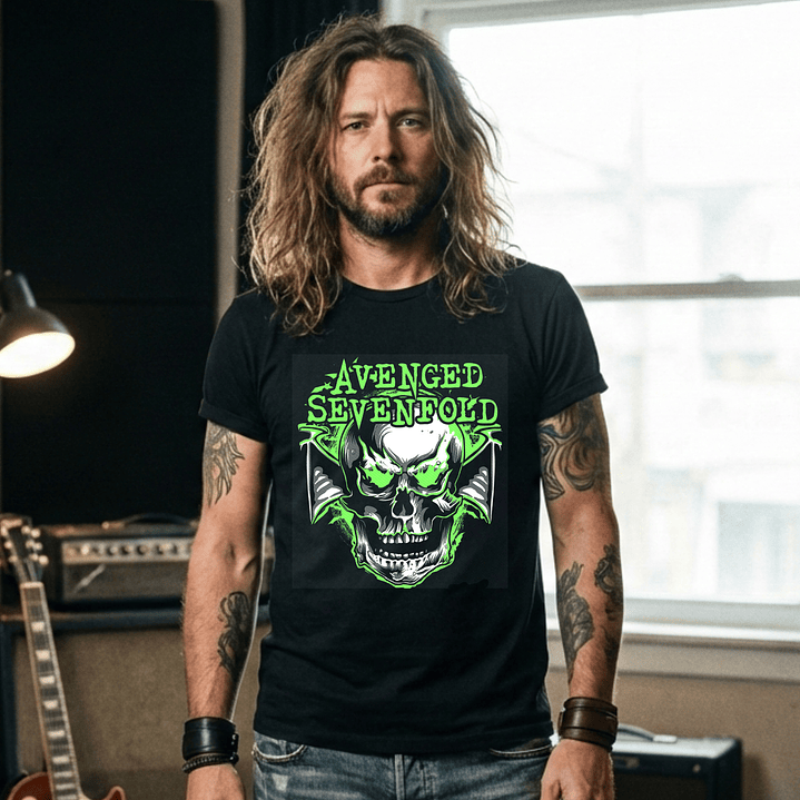 T-shirt Avenged Sevenfold Metal Edition - 100% Algodão - DTF Halftone 9