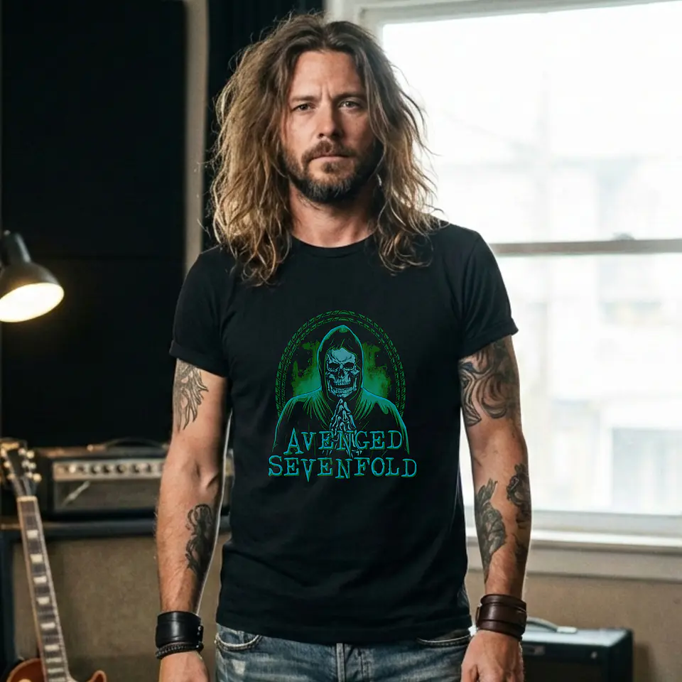 T-shirt Avenged Sevenfold Metal Edition - 100% Algodão - DTF Halftone 13