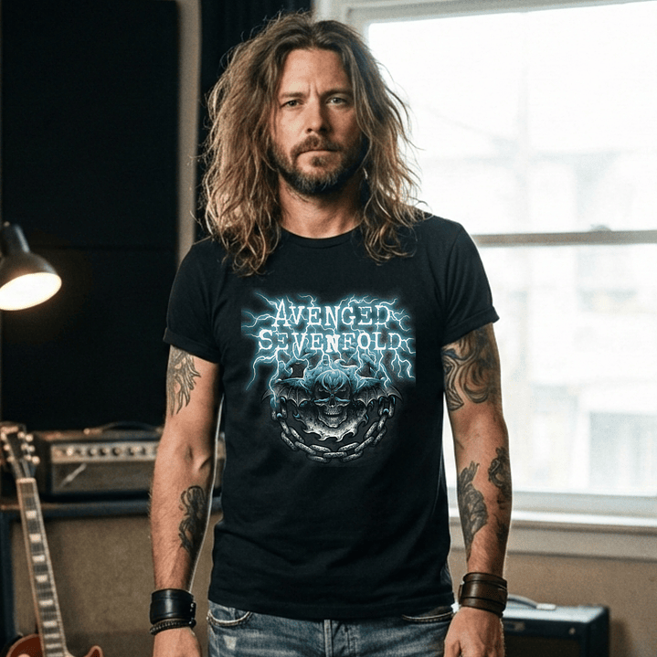 T-shirt Avenged Sevenfold Metal Edition - 100% Algodão - DTF Halftone 16