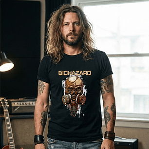 T-shirt Biohazard Hardcore Edition - 100% Algodão - DTF Halftone