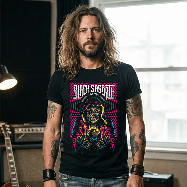 T-shirt Black Sabbath Heavy Metal Edition - 100% Algodão - DTF Halftone 6