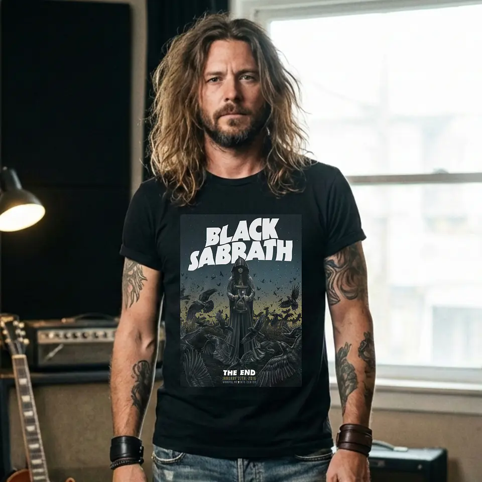 T-shirt Black Sabbath Heavy Metal Edition - 100% Algodão - DTF Halftone 7