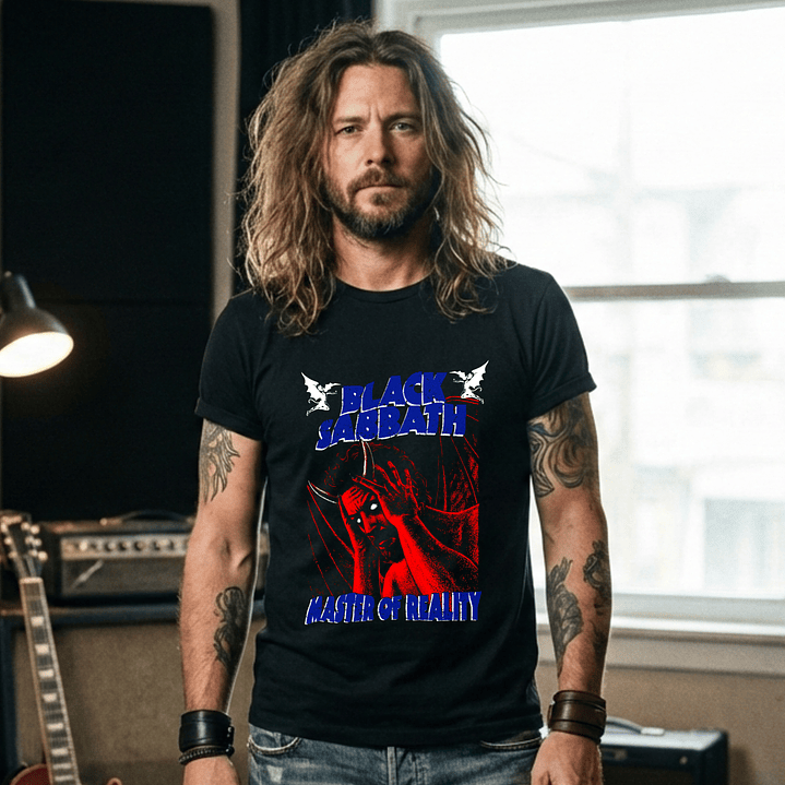 T-shirt Black Sabbath Heavy Metal Edition - 100% Algodão - DTF Halftone 8