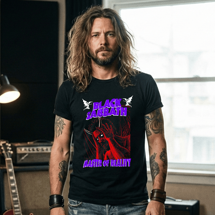 T-shirt Black Sabbath Heavy Metal Edition - 100% Algodão - DTF Halftone 11