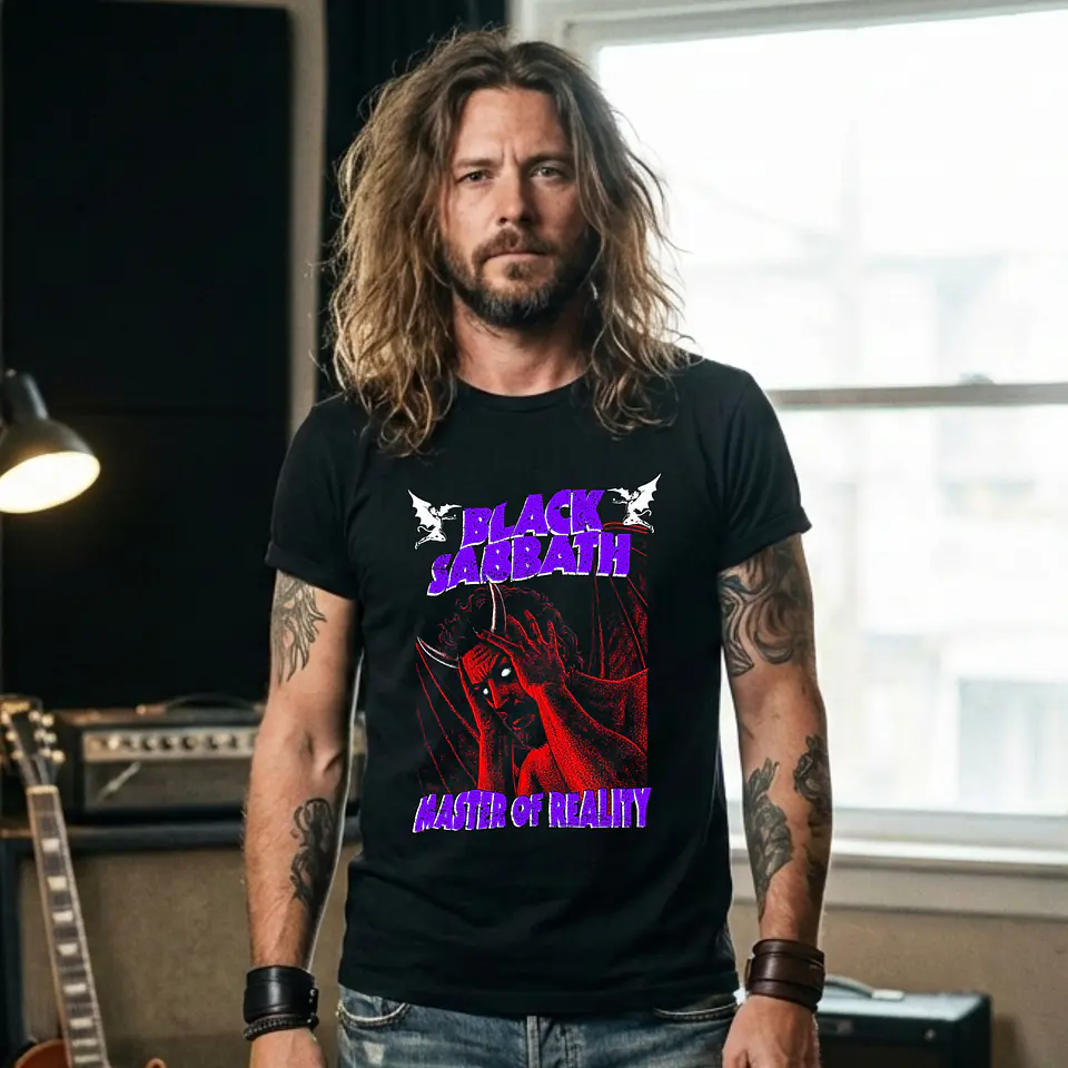 T-shirt Black Sabbath Heavy Metal Edition - 100% Algodão - DTF Halftone 11