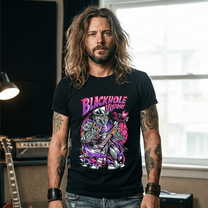 T-shirt Blackhole Visions Art Edition - 100% Algodão - DTF Halftone 1