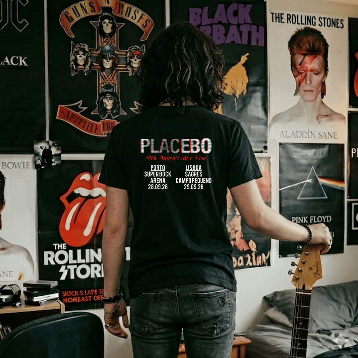 T-shirt Exclusiva do 30º Aniversário Placebo 1