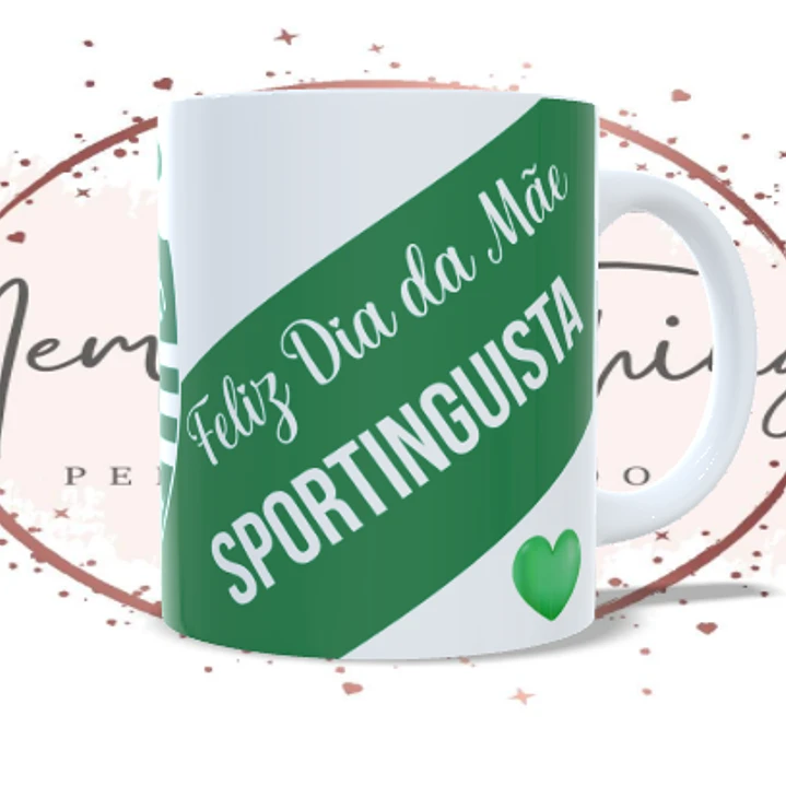 Caneca Personalizada Mãe Sportinguista – Edição Especial Flores e Leão 2