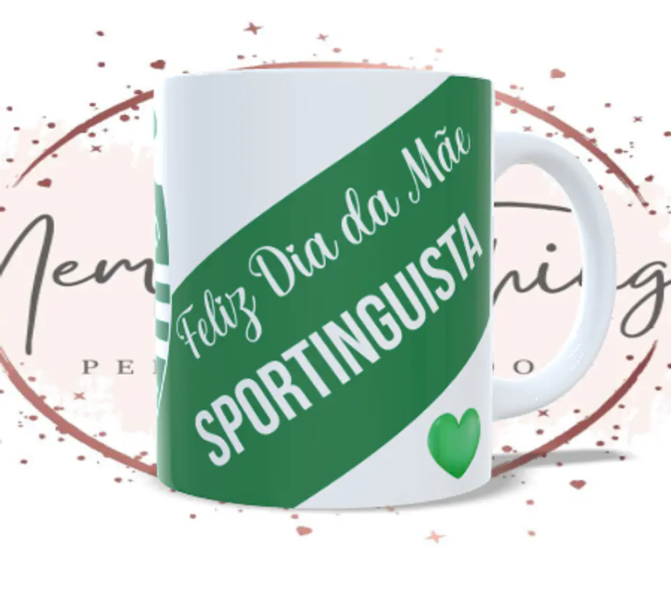 Caneca Personalizada Mãe Sportinguista – Edição Especial Flores e Leão 2