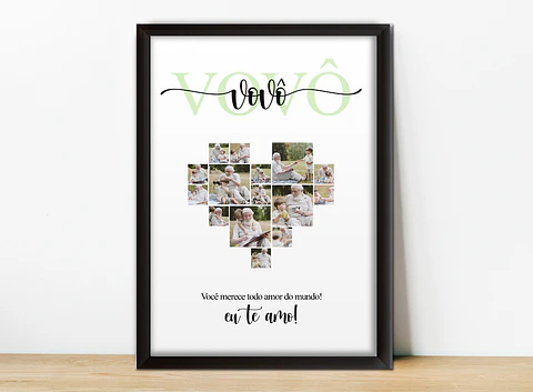 Quadros personalizados para avós Portugal