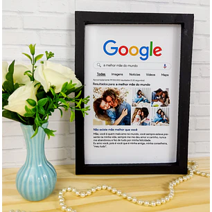 Quadro Personalizado Pesquisa Google Melhor Mãe do Mundo