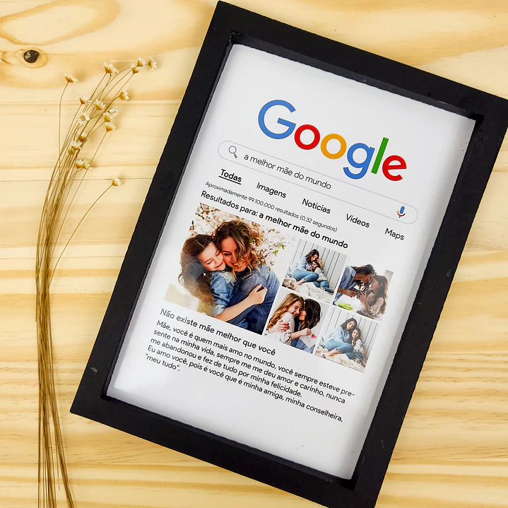 Quadro Personalizado Pesquisa Google Melhor Mãe do Mundo 3