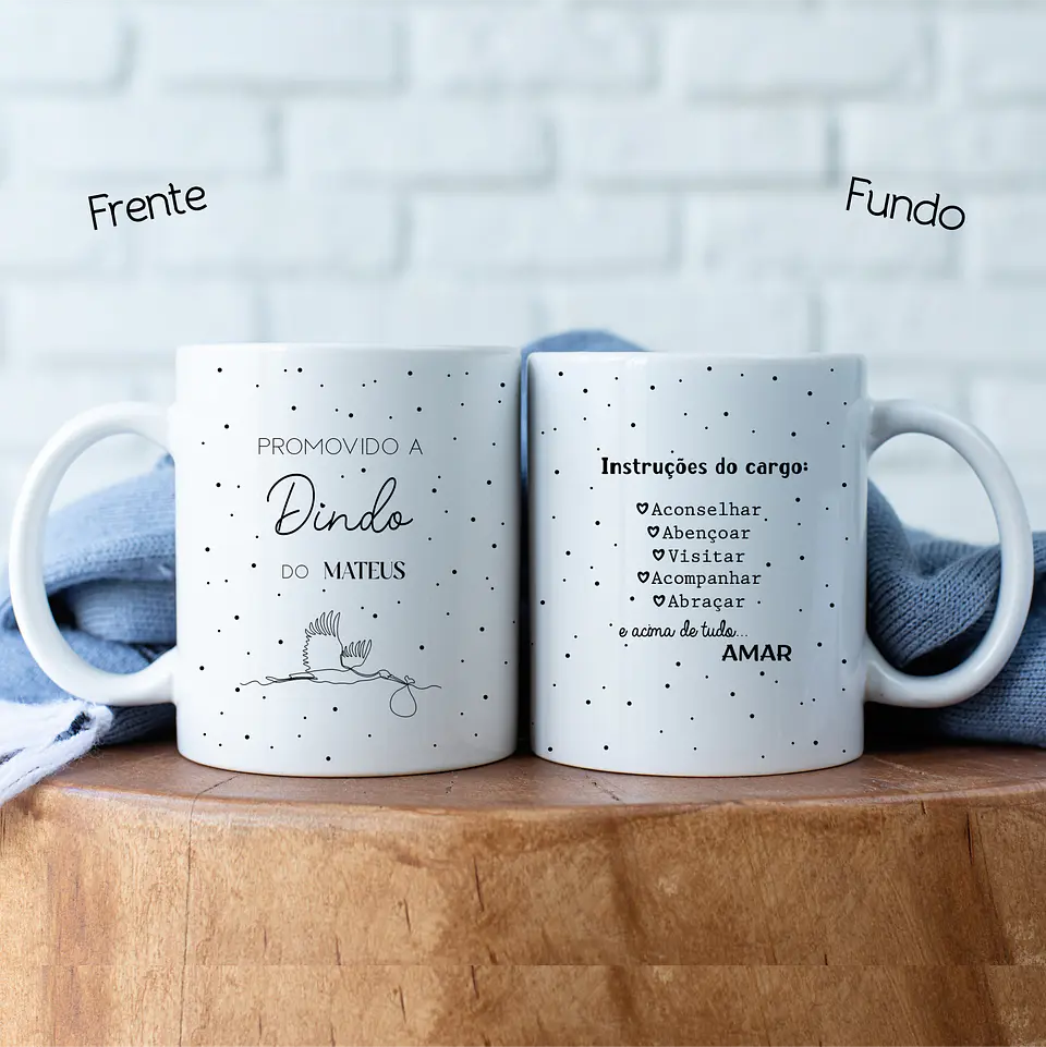 Caneca Personalizada Convite Padrinhos e Crisma COL. 01 3