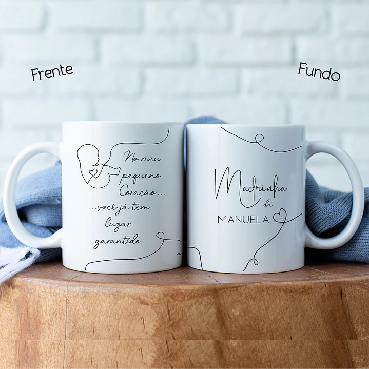 Caneca Personalizada Convite Padrinhos e Crisma COL. 01 6