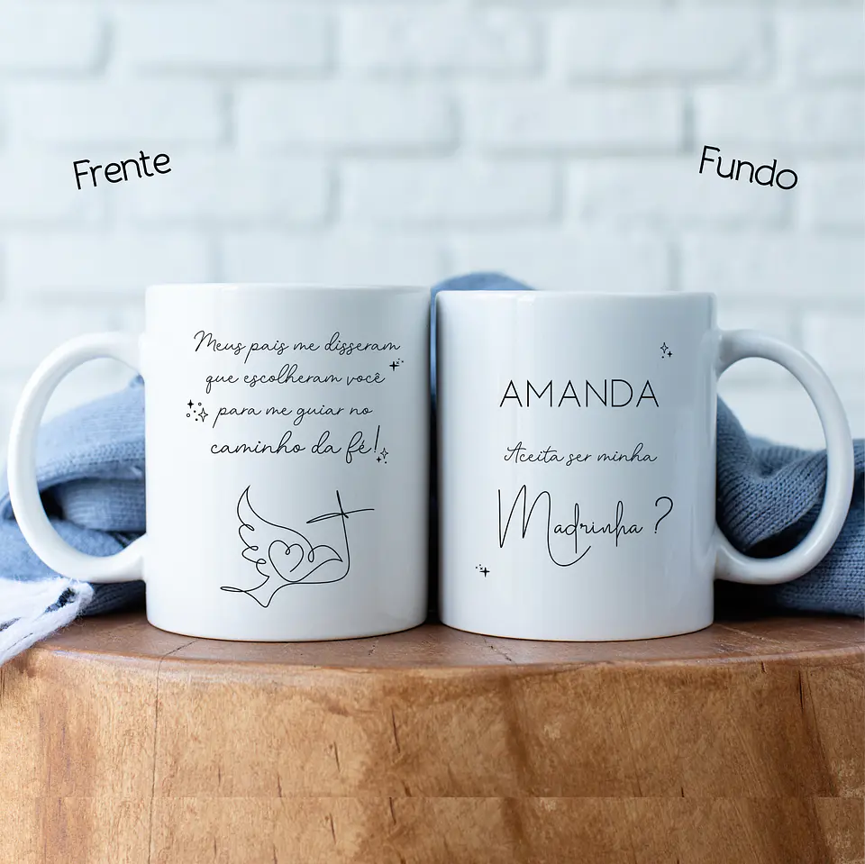 Caneca Personalizada Convite Padrinhos e Crisma COL. 01 7