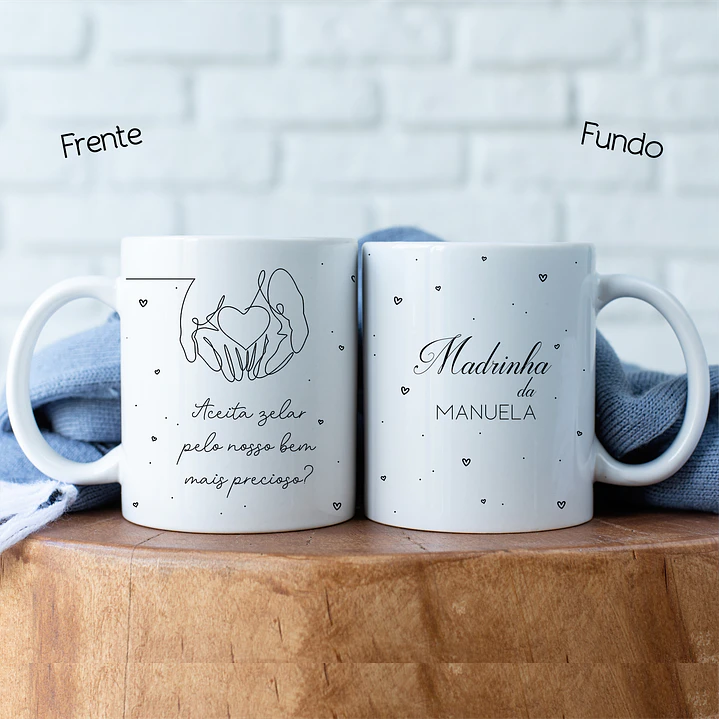 Caneca Personalizada Convite Padrinhos e Crisma COL. 01 8