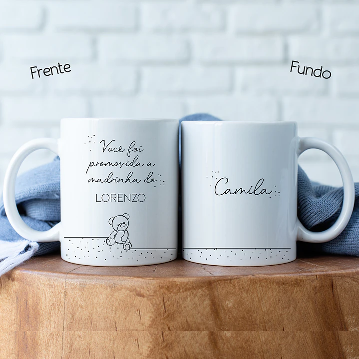 Caneca Personalizada Convite Padrinhos e Crisma COL. 01 11