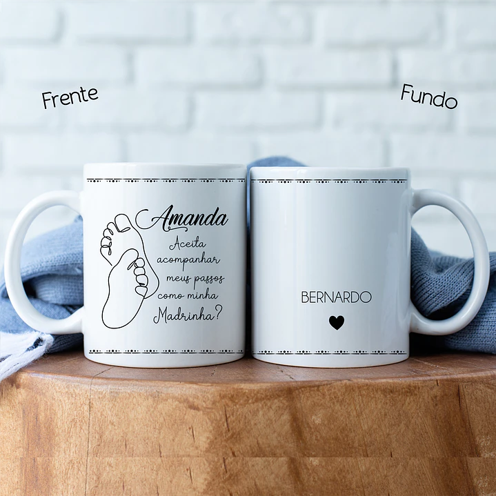 Caneca Personalizada Convite Padrinhos e Crisma COL. 01 16