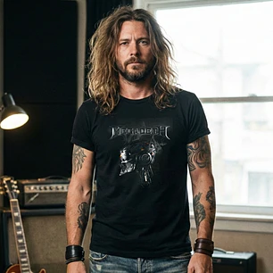 T-shirt Megadeth Personalizada - 100% Algodão DTF Halftone col. 02