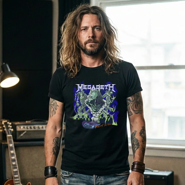 T-shirt Megadeth Personalizada - 100% Algodão DTF Halftone col. 02 4