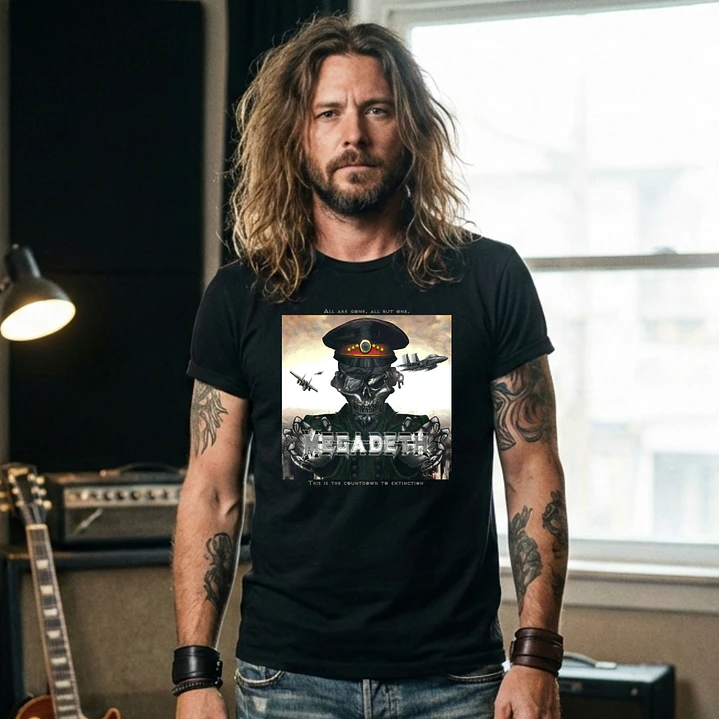 T-shirt Megadeth Personalizada - 100% Algodão DTF Halftone col. 03 5