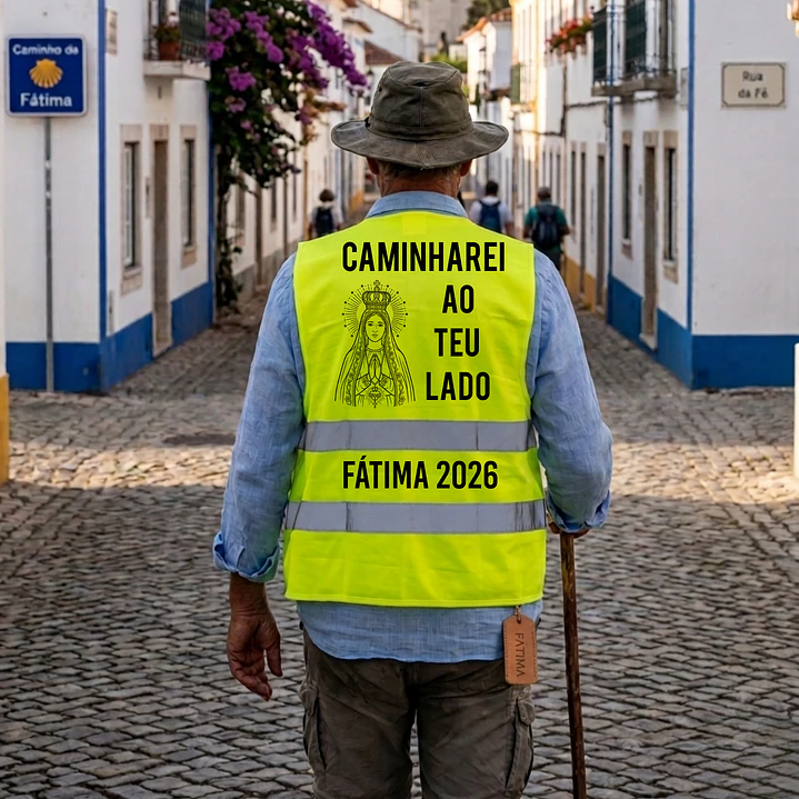 Colete refletivo personalizado para peregrinos de Fátima 1