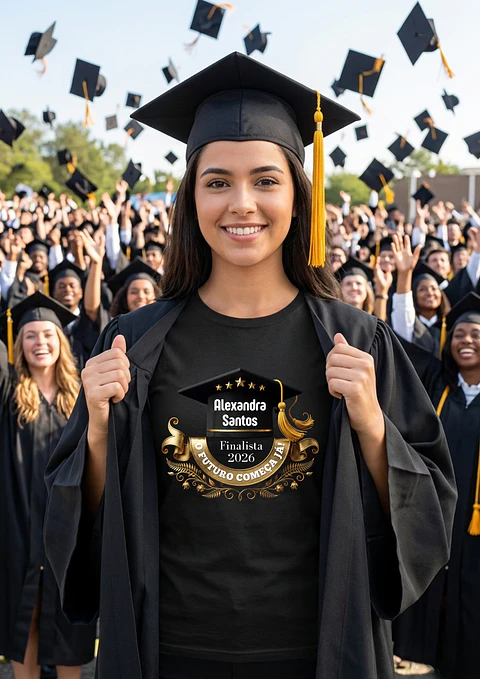 T-shirt Personalizada para Finalista com Nome - Edição Especial