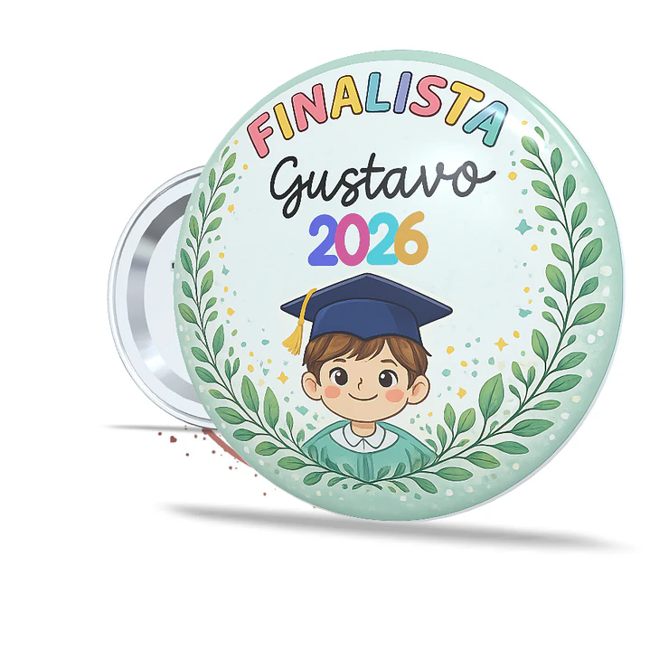 Pins e Crachás Personalizados para Finalistas com Nome 1
