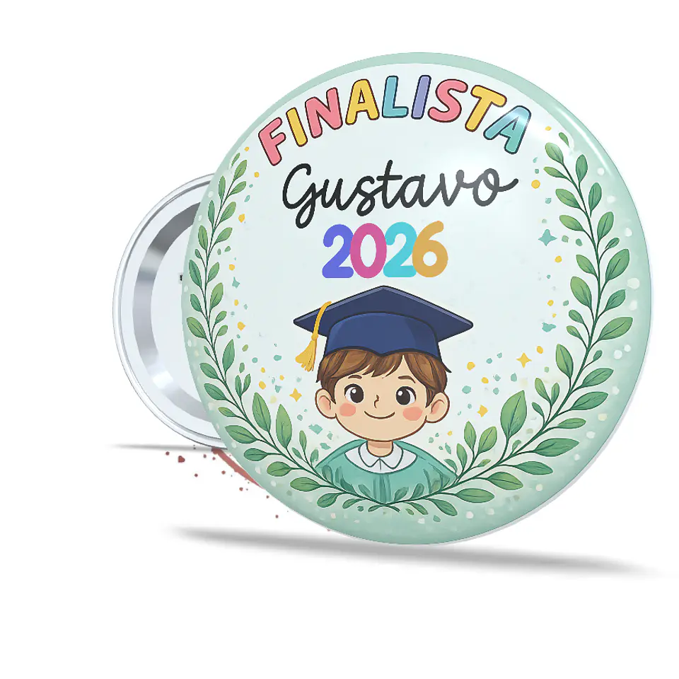 Pins e Crachás Personalizados para Finalistas com Nome 1