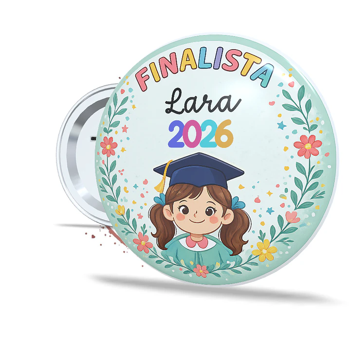 Pins e Crachás Personalizados para Finalistas com Nome 2