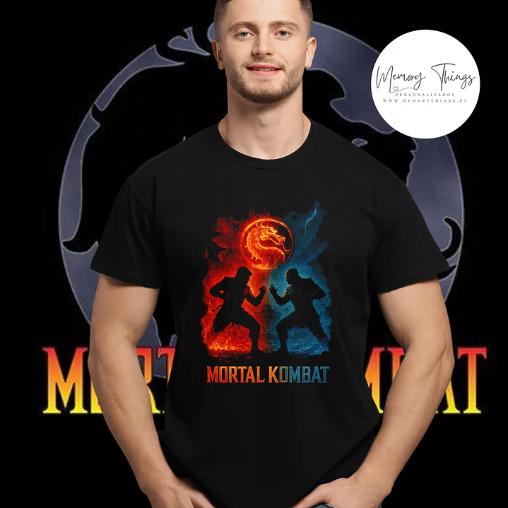 Coleção Mortal Kombat Legacy: T-shirts Premium 100% Algodão DTF Halftone 1
