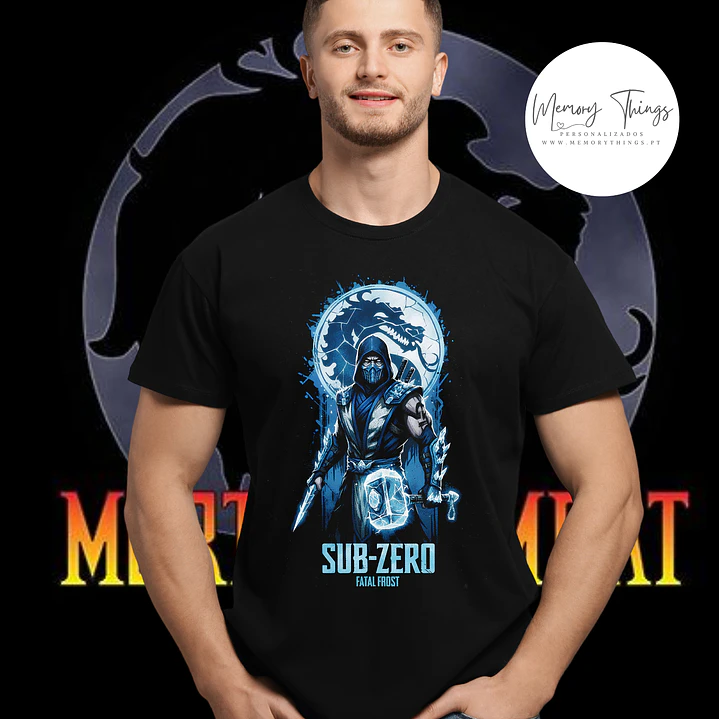 Coleção Mortal Kombat Legacy: T-shirts Premium 100% Algodão DTF Halftone 4