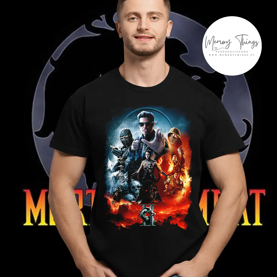 Coleção Mortal Kombat Legacy: T-shirts Premium 100% Algodão DTF Halftone 5