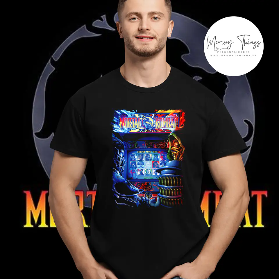 Coleção Mortal Kombat Legacy: T-shirts Premium 100% Algodão DTF Halftone 7