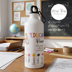 Coleção Jardim de Afetos: Garrafas Personalizadas para Educadoras e Professoras