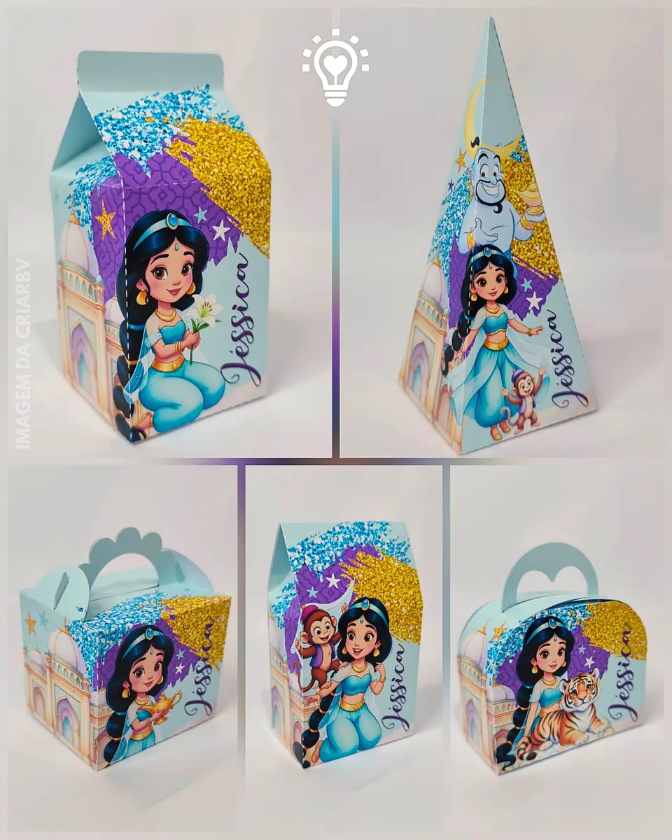  Kit Digital Caixinhas Premium — Princesa Jasmine  1