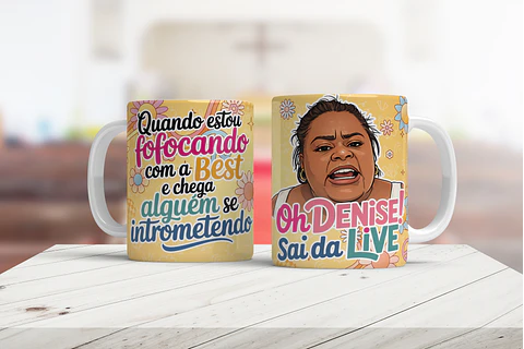 Caneca Meme Jojo Todynho: "Oh Denise! Sai da Live"