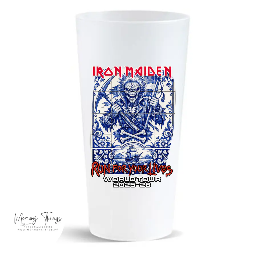 Coleção Copos Iron Maiden Festival 2025/2026 – Run For Your Lives Portugal 1