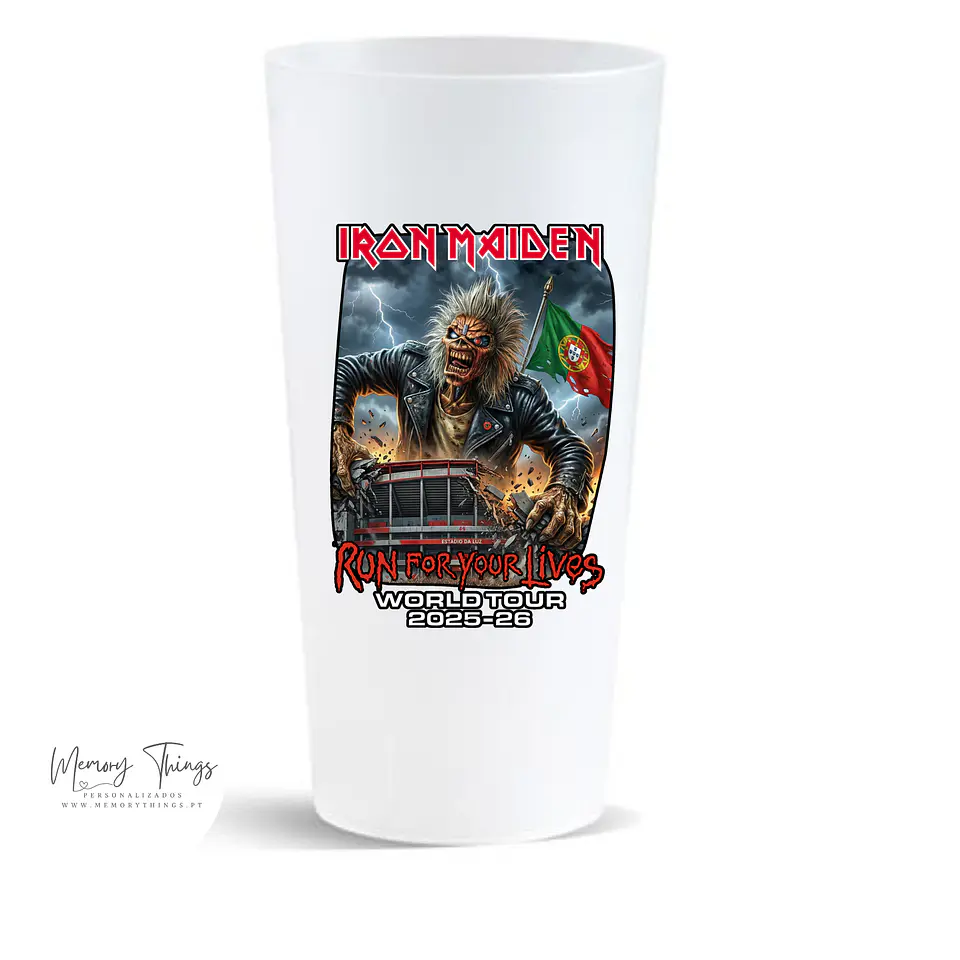 Coleção Copos Iron Maiden Festival 2025/2026 – Run For Your Lives Portugal 2