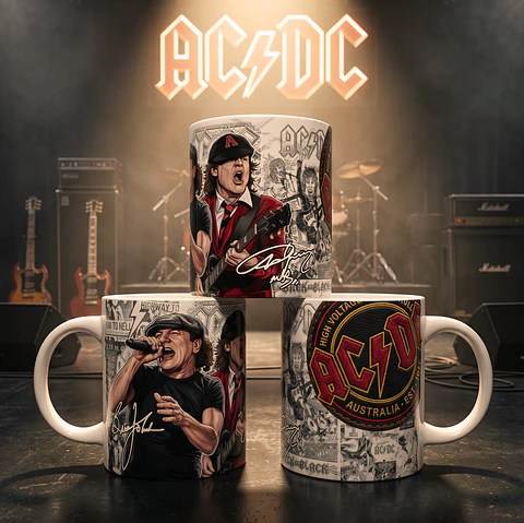 Caneca AC/DC Premium — Sente o Poder do Rock 'n' Roll 