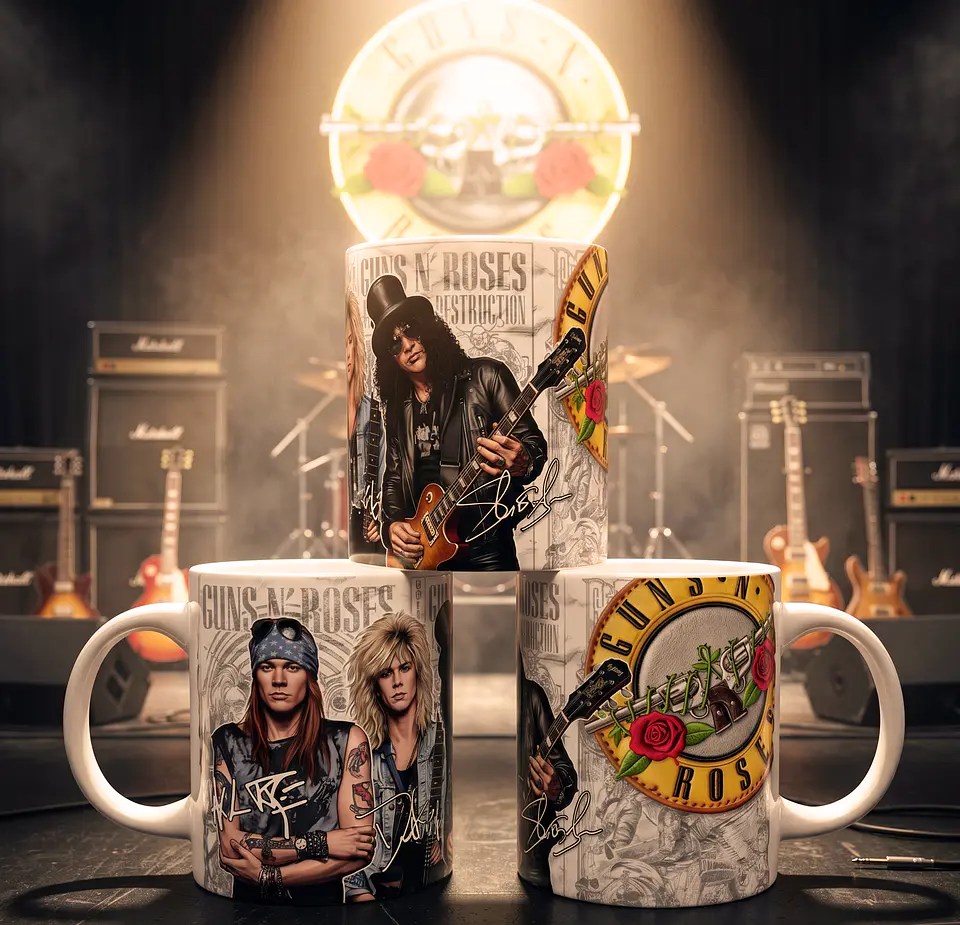 Canecas Coleção Especial Guns N' Roses Premium 1