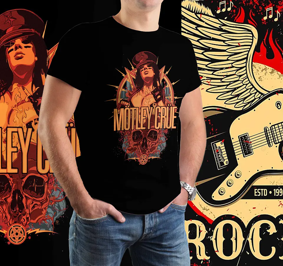 t-shirt Mötley Crüe 🎸⚡ 1