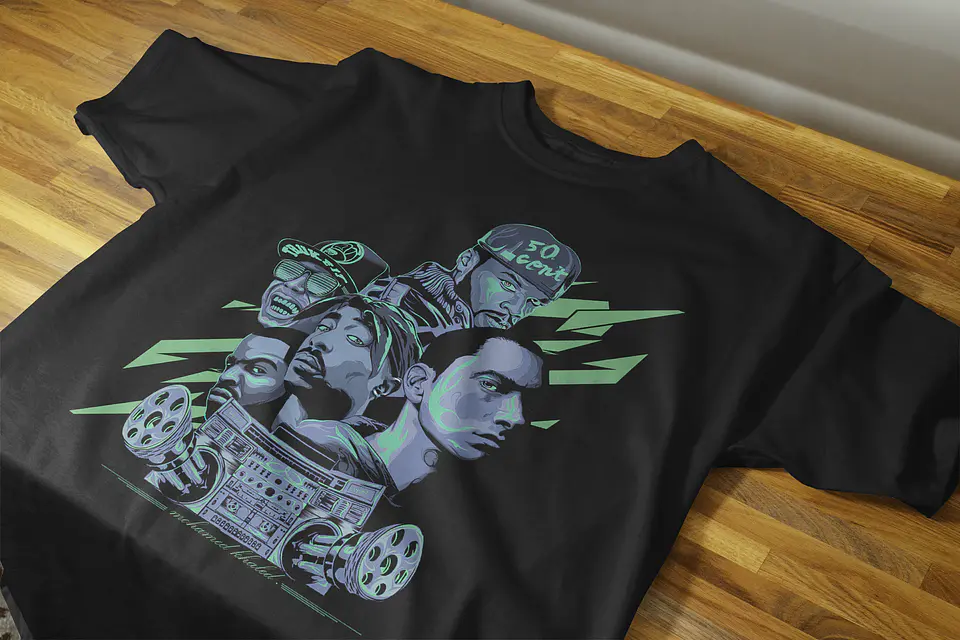 T-Shirts de Tributo Hip Hop Legends 7