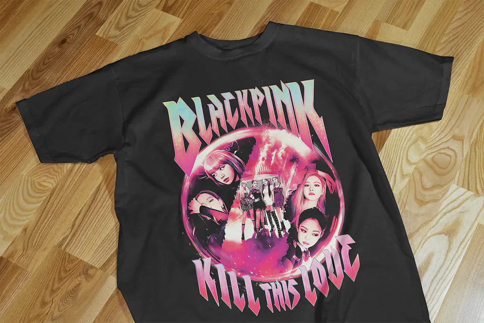 t-shirt Black Pink 5