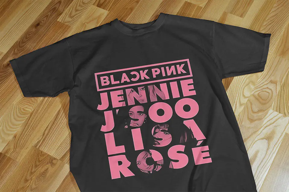 t-shirt Black Pink 12