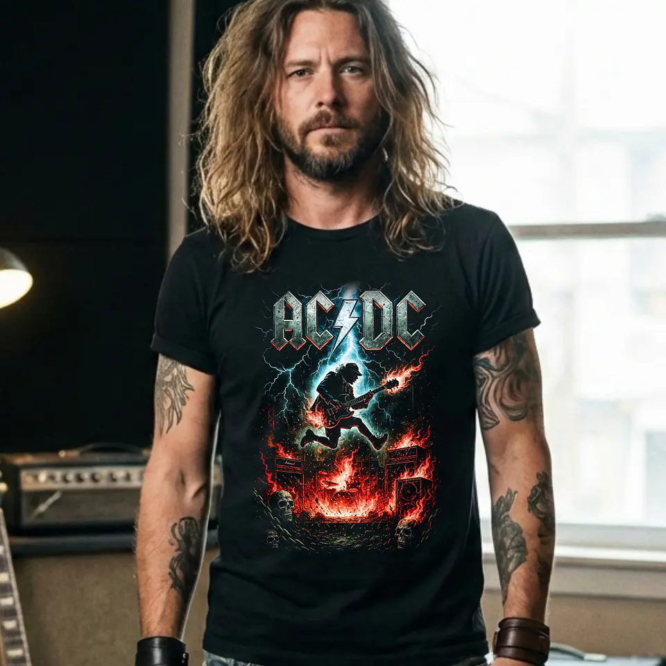 T-shirt AC/DC Neon 1