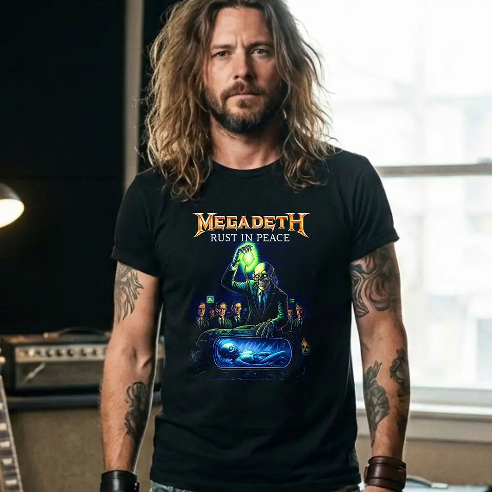 🎸 T-Shirt Megadeth – Coleção Rust in Peace: O Pináculo do Thrash Metal Premium 1
