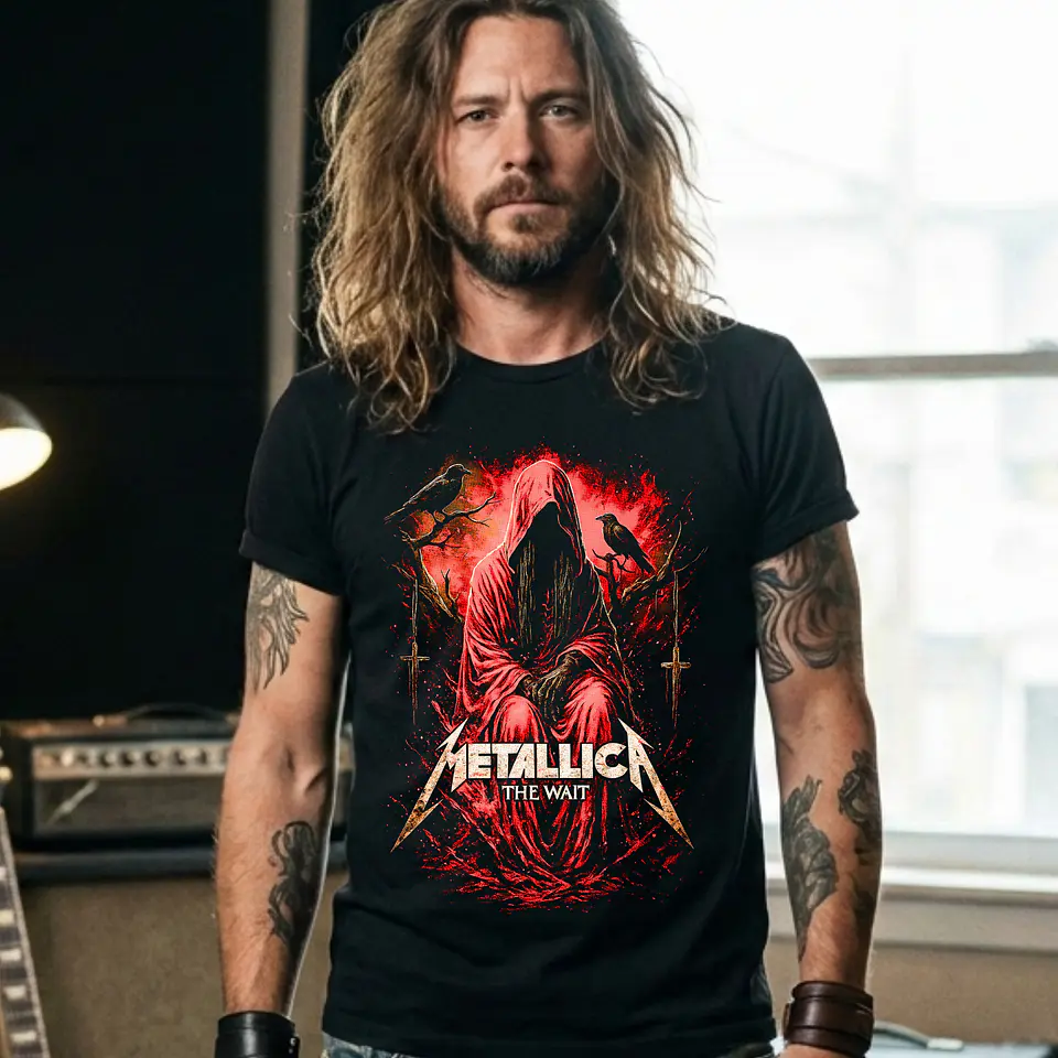 🎸 T-Shirt Metallica – Coleção The Wait & Cyber Skull: O Pináculo do Thrash Metal Premium 1